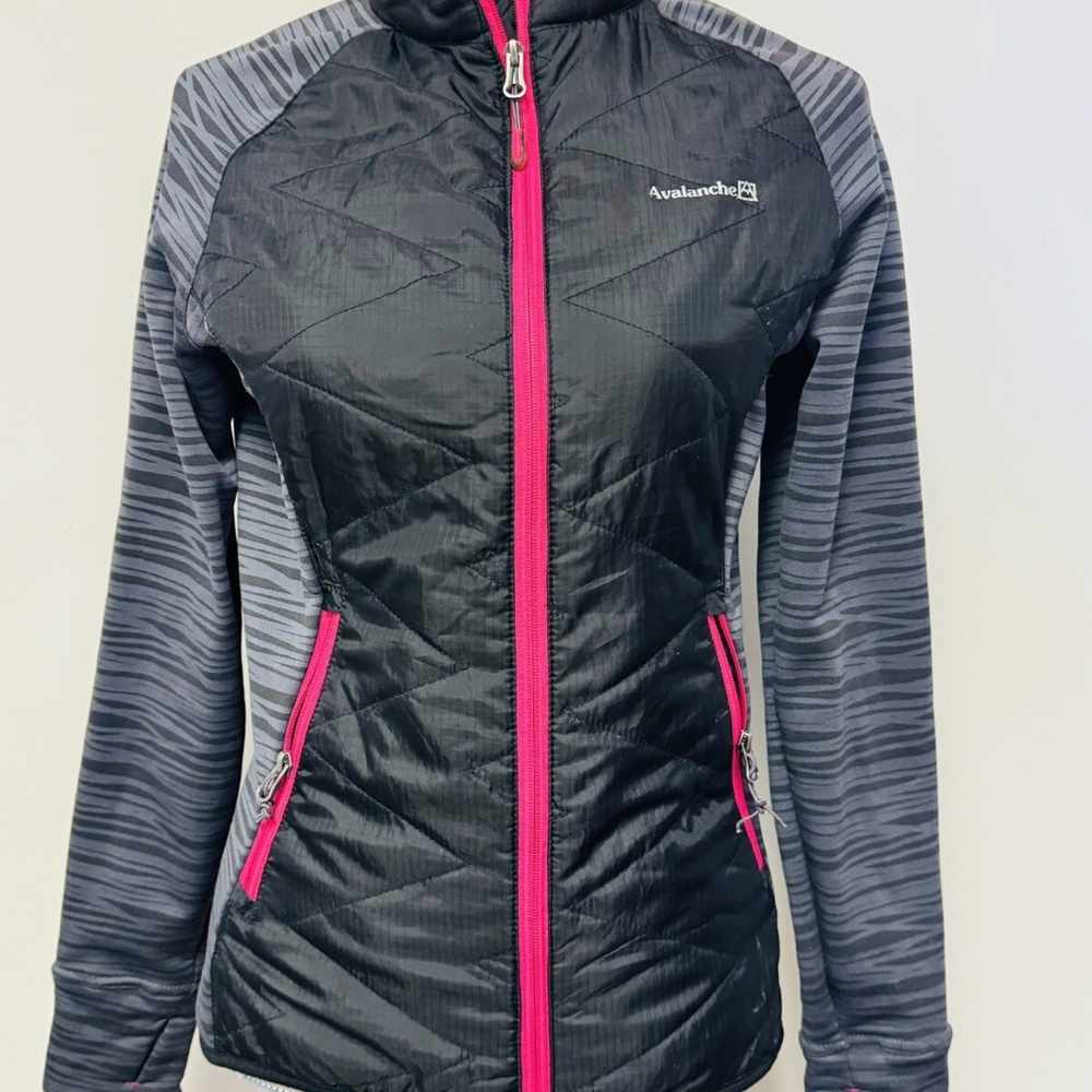 Avalanche Black Jacket Outdoor Weather Shield Pockets Waterproof  Small